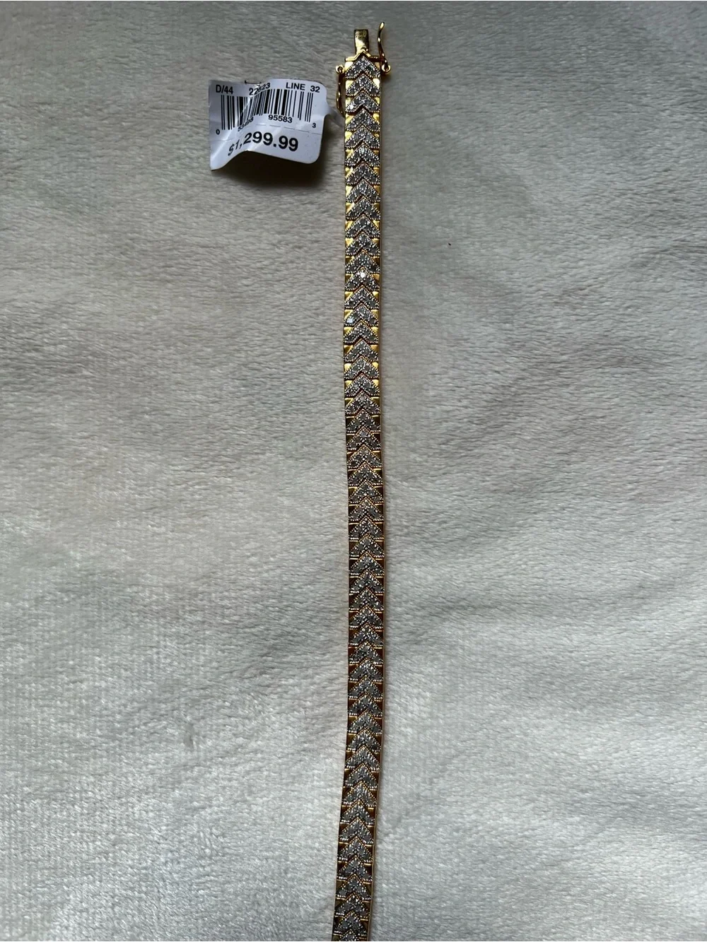 18K Gold-Over-Silver Bracelet with 2.00CTTW Diamonds